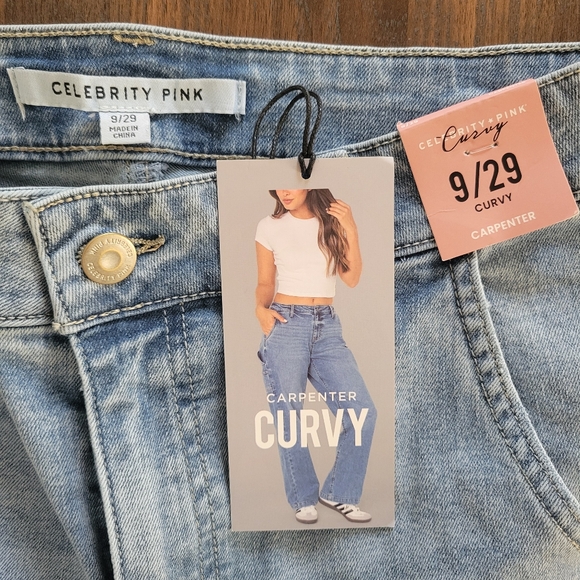 Celebrity Pink Carpenter Curvy Jeans Womens Size 9/29 Blue - Picture 3 of 11